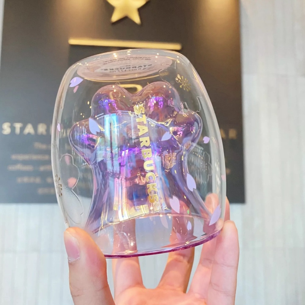 Purple Cat Paw Starbucks Cherry Blossom Cup